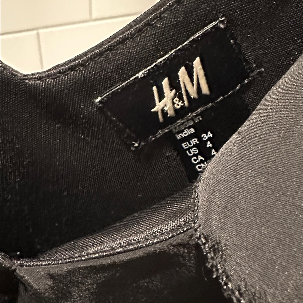 H&M Black Ruffle Mini Dress - Picture 2 of 2